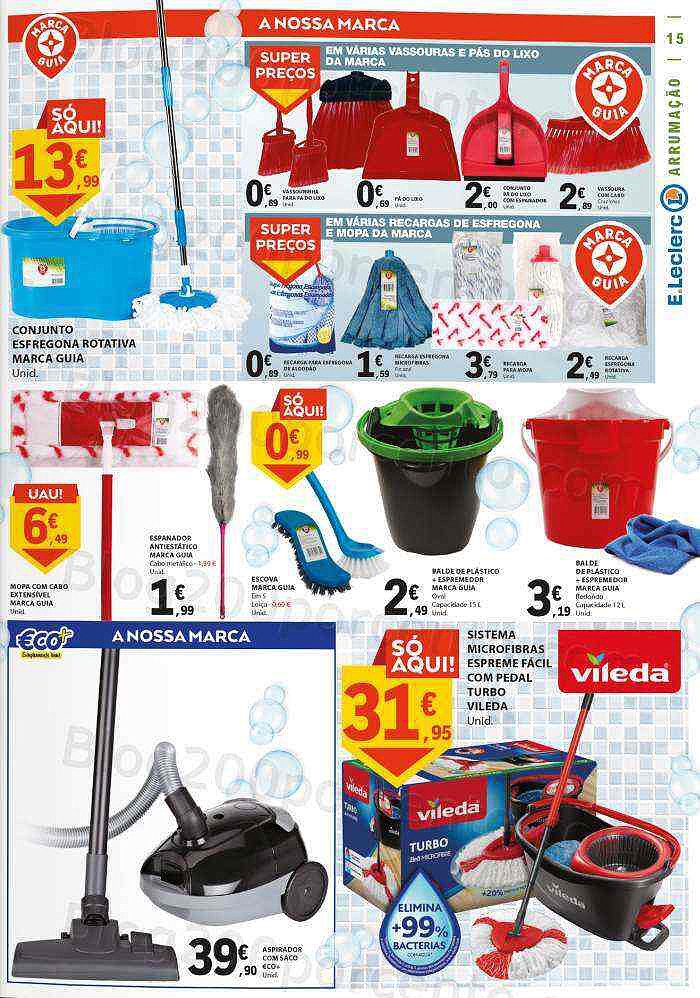 Antevisão Folheto E-LECLERC Especial Limpeza Promoções de 30 agosto a 11 setembro