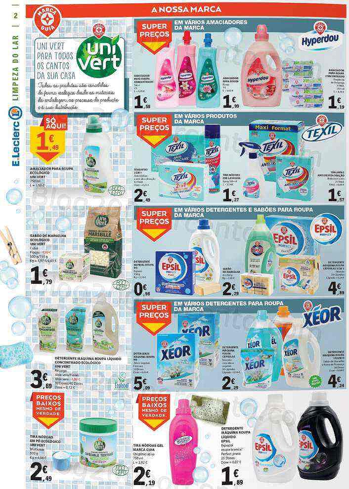 Antevisão Folheto E-LECLERC Especial Limpeza Promoções de 30 agosto a 11 setembro