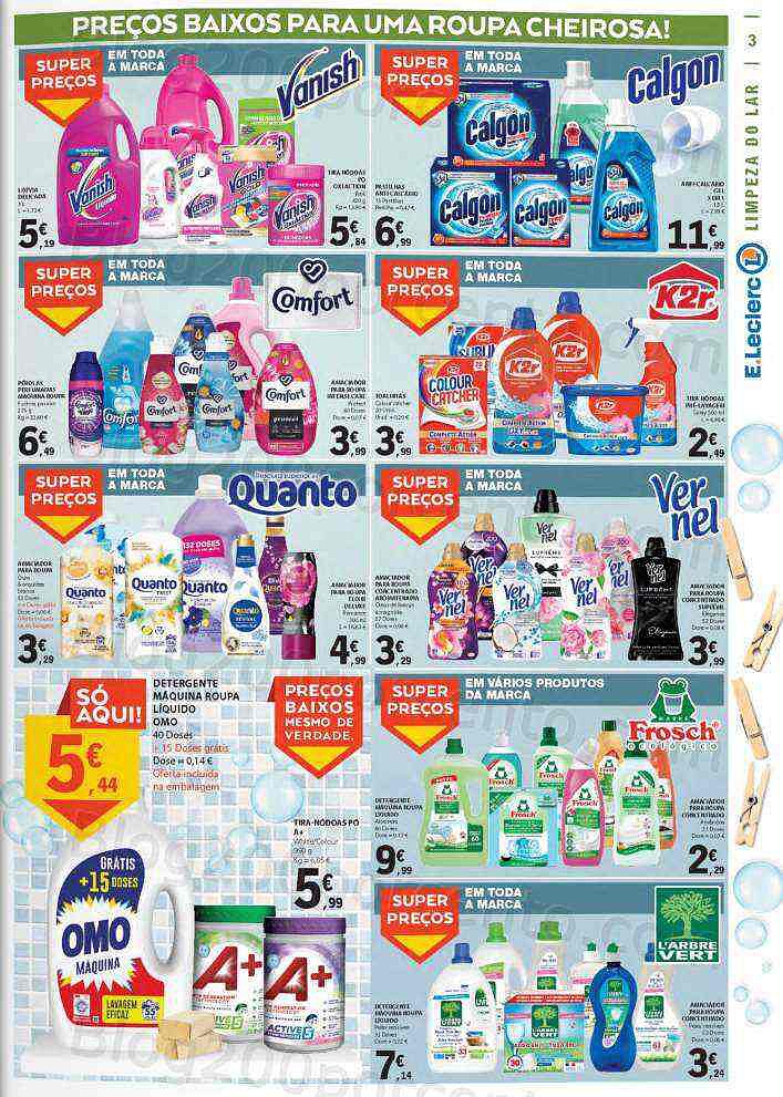 Antevisão Folheto E-LECLERC Especial Limpeza Promoções de 30 agosto a 11 setembro