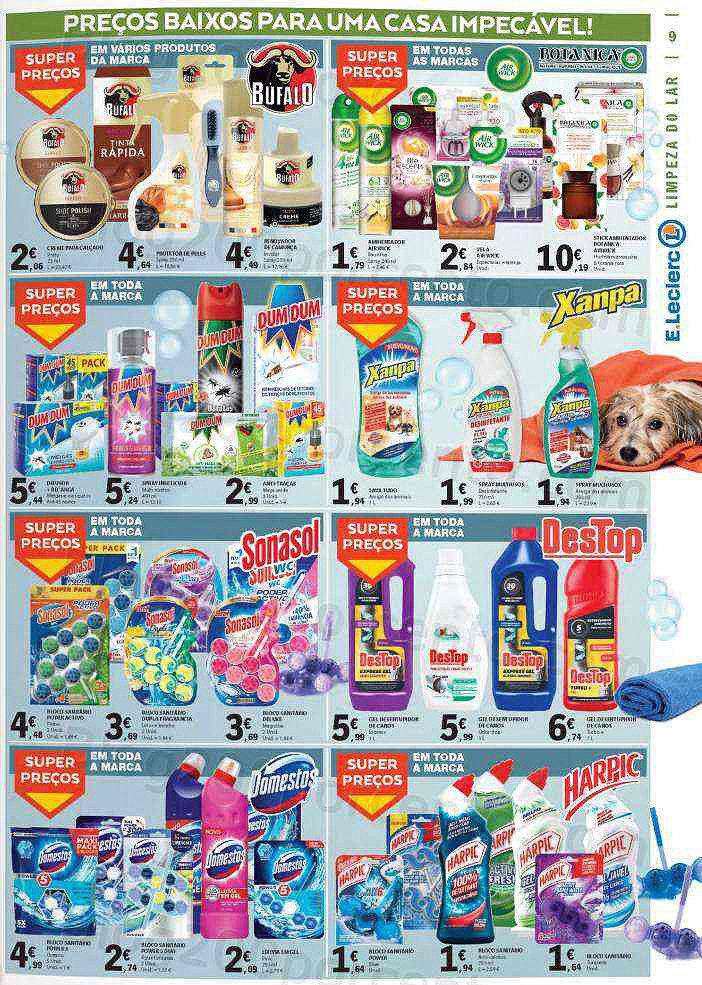 Antevisão Folheto E-LECLERC Especial Limpeza Promoções de 30 agosto a 11 setembro