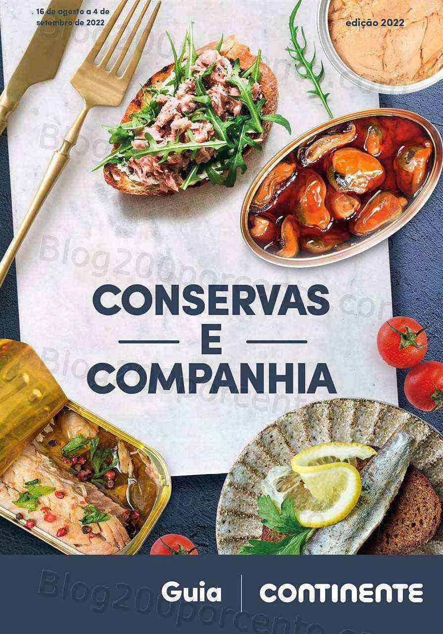 Antevisão Folheto CONTINENTE Especial Conservas Promoções de 16 agosto a 4 setembro