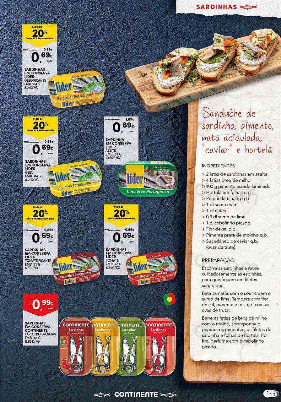 Antevisão Folheto CONTINENTE Especial Conservas Promoções de 16 agosto a 4 setembro