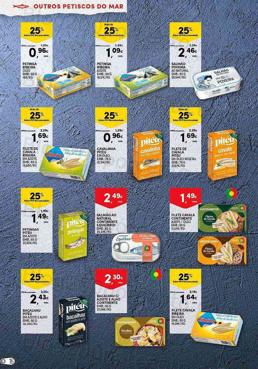 Antevisão Folheto CONTINENTE Especial Conservas Promoções de 16 agosto a 4 setembro