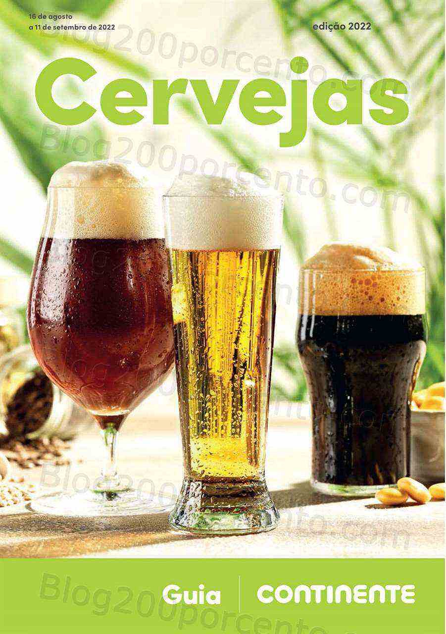 Antevisão Folheto CONTINENTE Especial Cervejas Promoções de 16 agosto a 11 setembro