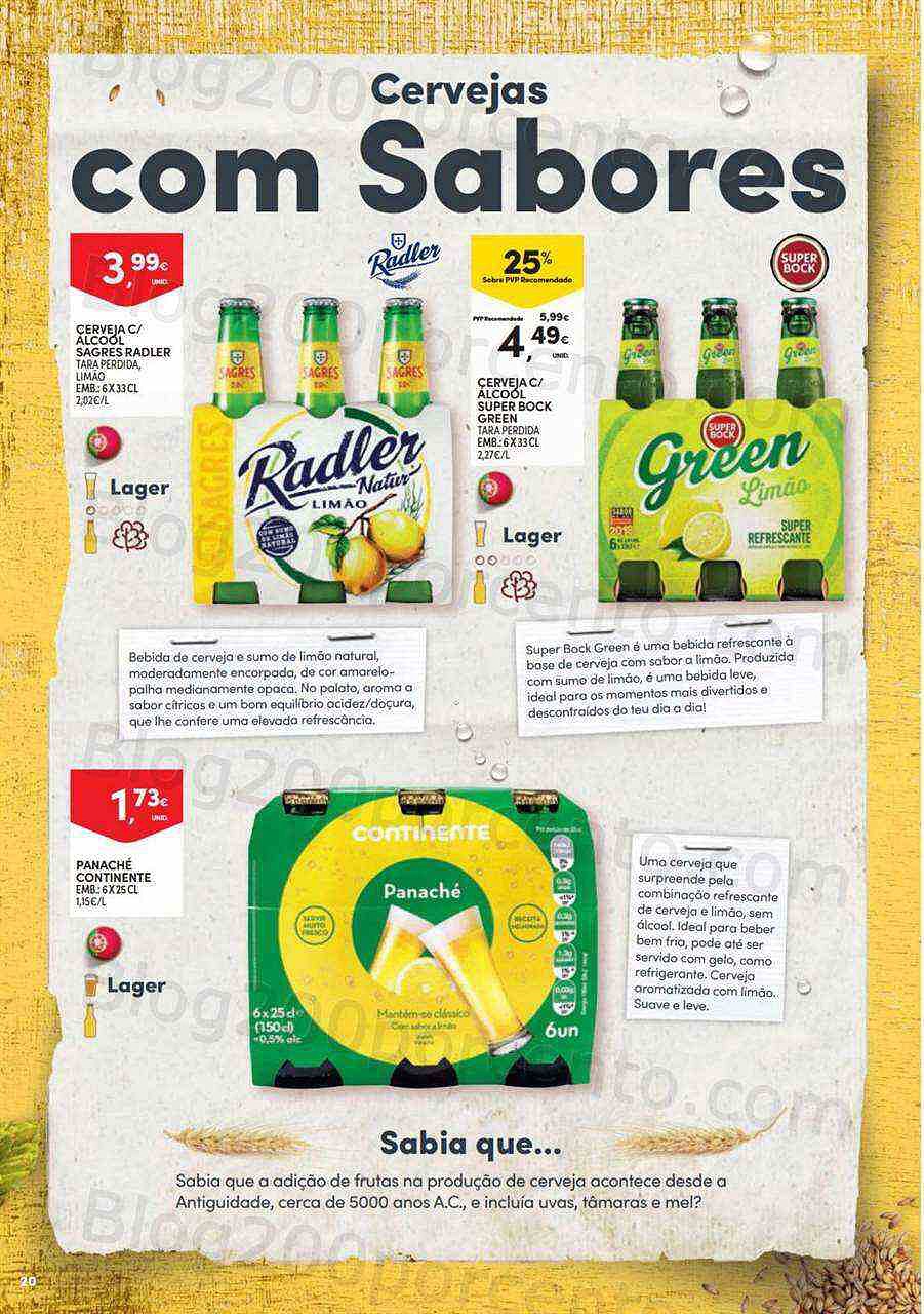 Antevisão Folheto CONTINENTE Especial Cervejas Promoções de 16 agosto a 11 setembro