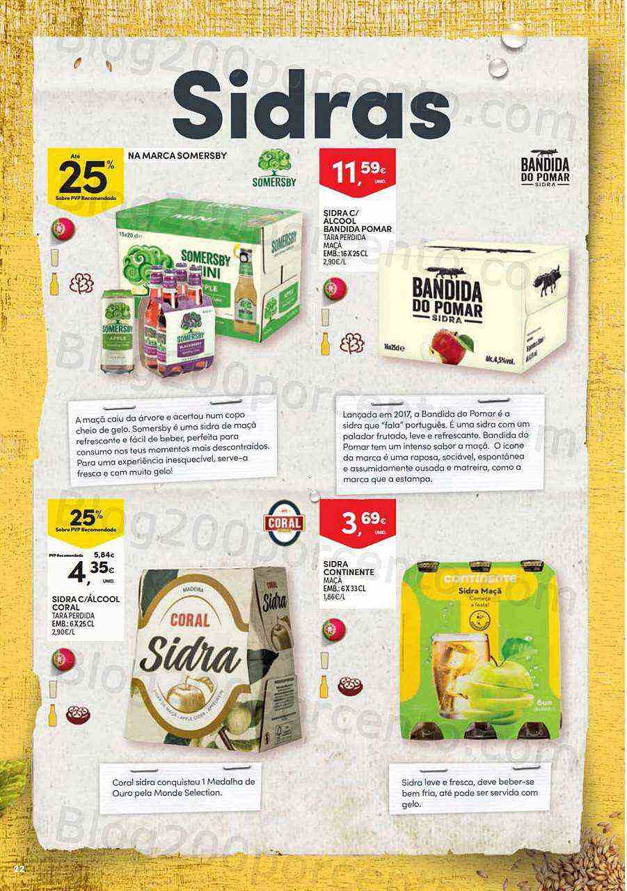 Antevisão Folheto CONTINENTE Especial Cervejas Promoções de 16 agosto a 11 setembro