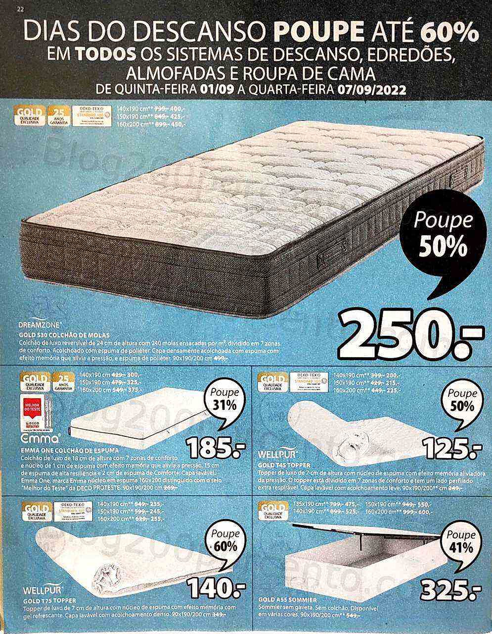 Antevisão Folheto JYSK Promoções de 1 a 14 setembro