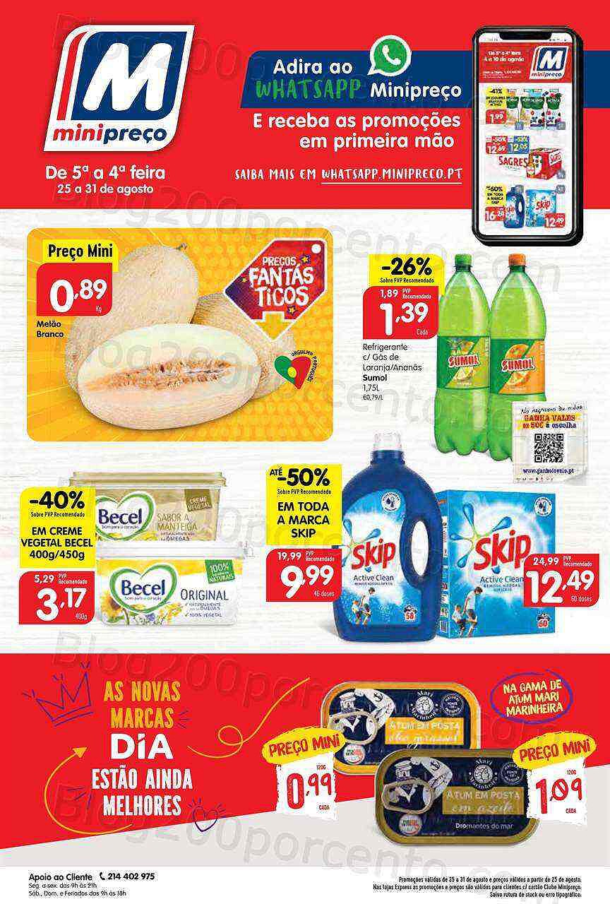 Antevisão Folheto MINIPREÇO Promoções de 25 a 31 agosto