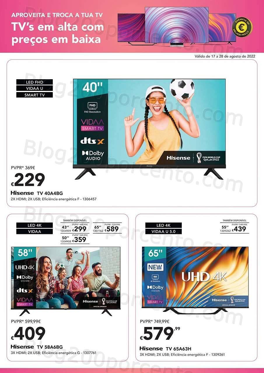 Antevisão Folheto RADIO POPULAR Tv's Promoções de 17 a 28 agosto