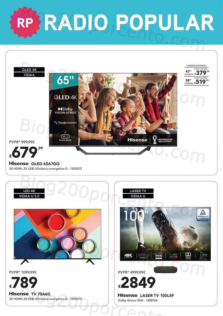 Antevisão Folheto RADIO POPULAR Tv's Promoções de 17 a 28 agosto