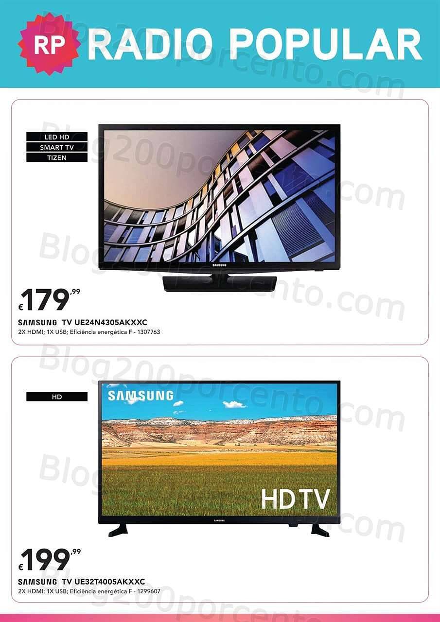 Antevisão Folheto RADIO POPULAR Tv's Promoções de 17 a 28 agosto