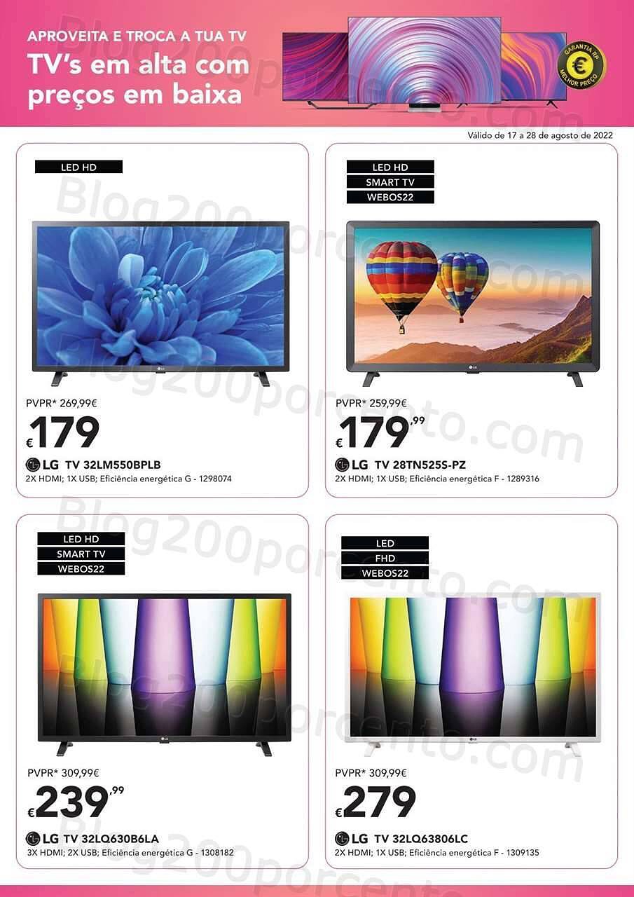 Antevisão Folheto RADIO POPULAR Tv's Promoções de 17 a 28 agosto