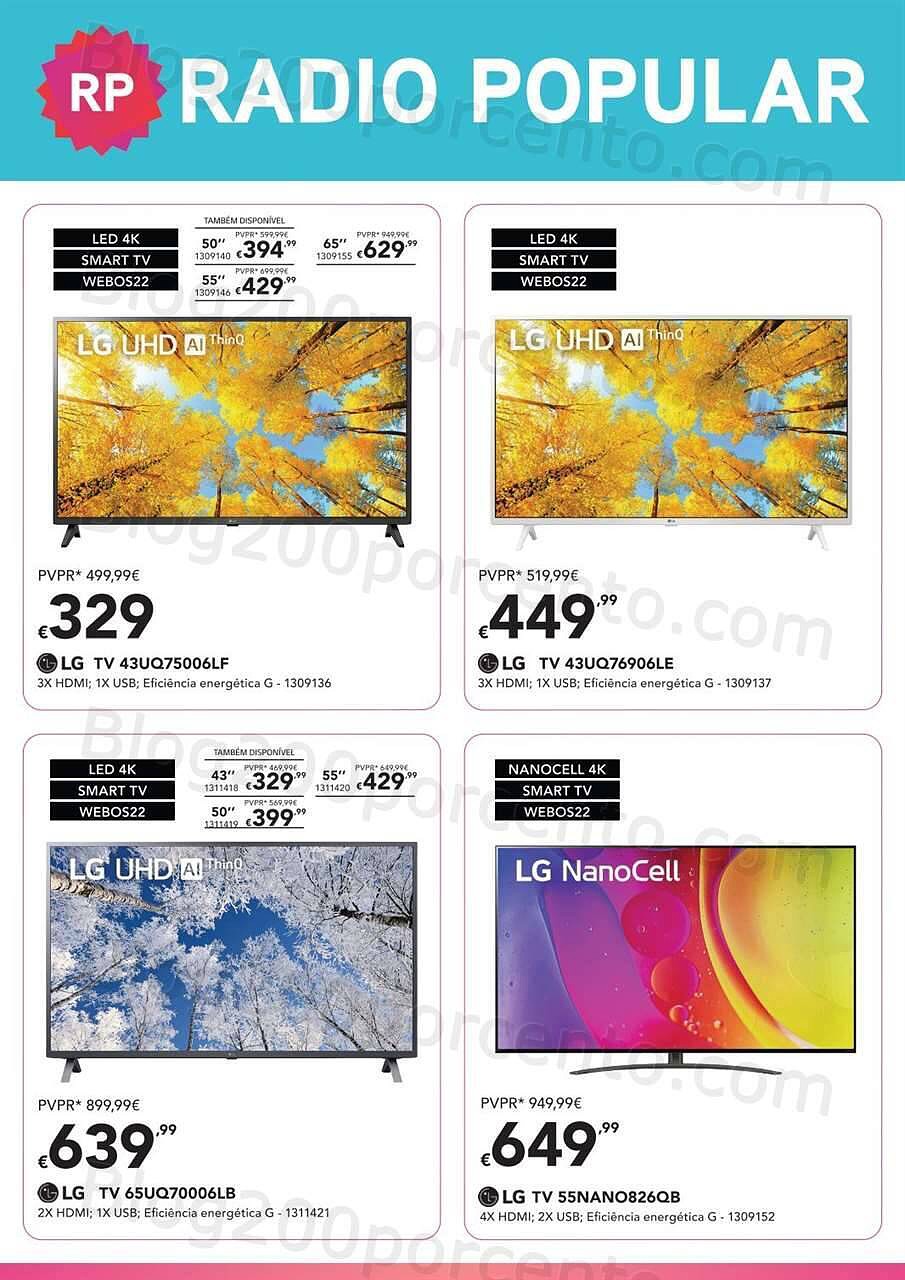 Antevisão Folheto RADIO POPULAR Tv's Promoções de 17 a 28 agosto