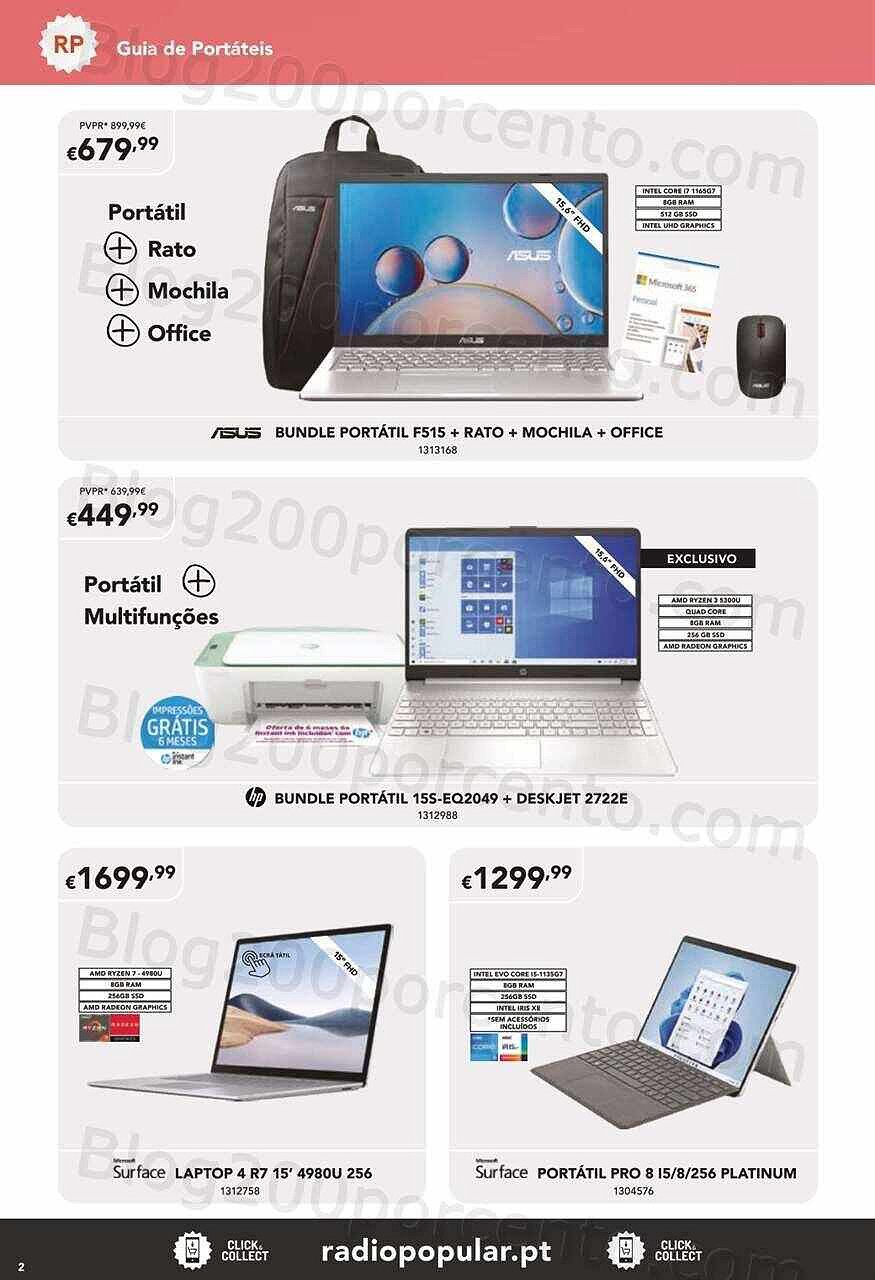 Antevisão Folheto RADIO POPULAR Especial Guia de Portáteis