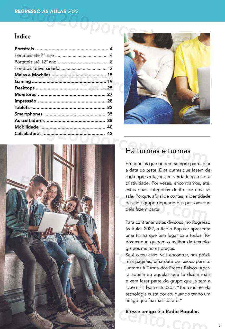 Antevisão Folheto RADIO POPULAR Especial Regresso às Aulas Promoções de 25 agosto a 25 setembro