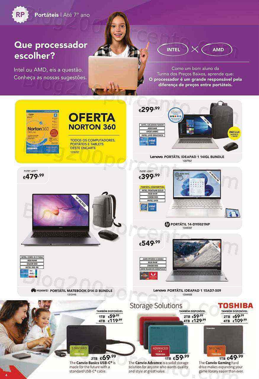 Antevisão Folheto RADIO POPULAR Especial Regresso às Aulas Promoções de 25 agosto a 25 setembro