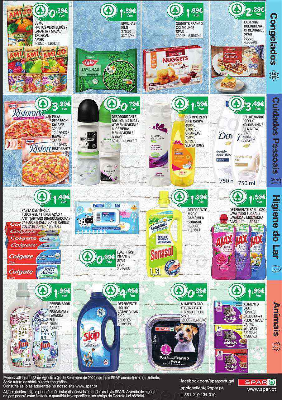 Antevisão Folheto SPAR Promoções de 23 agosto a 4 setembro
