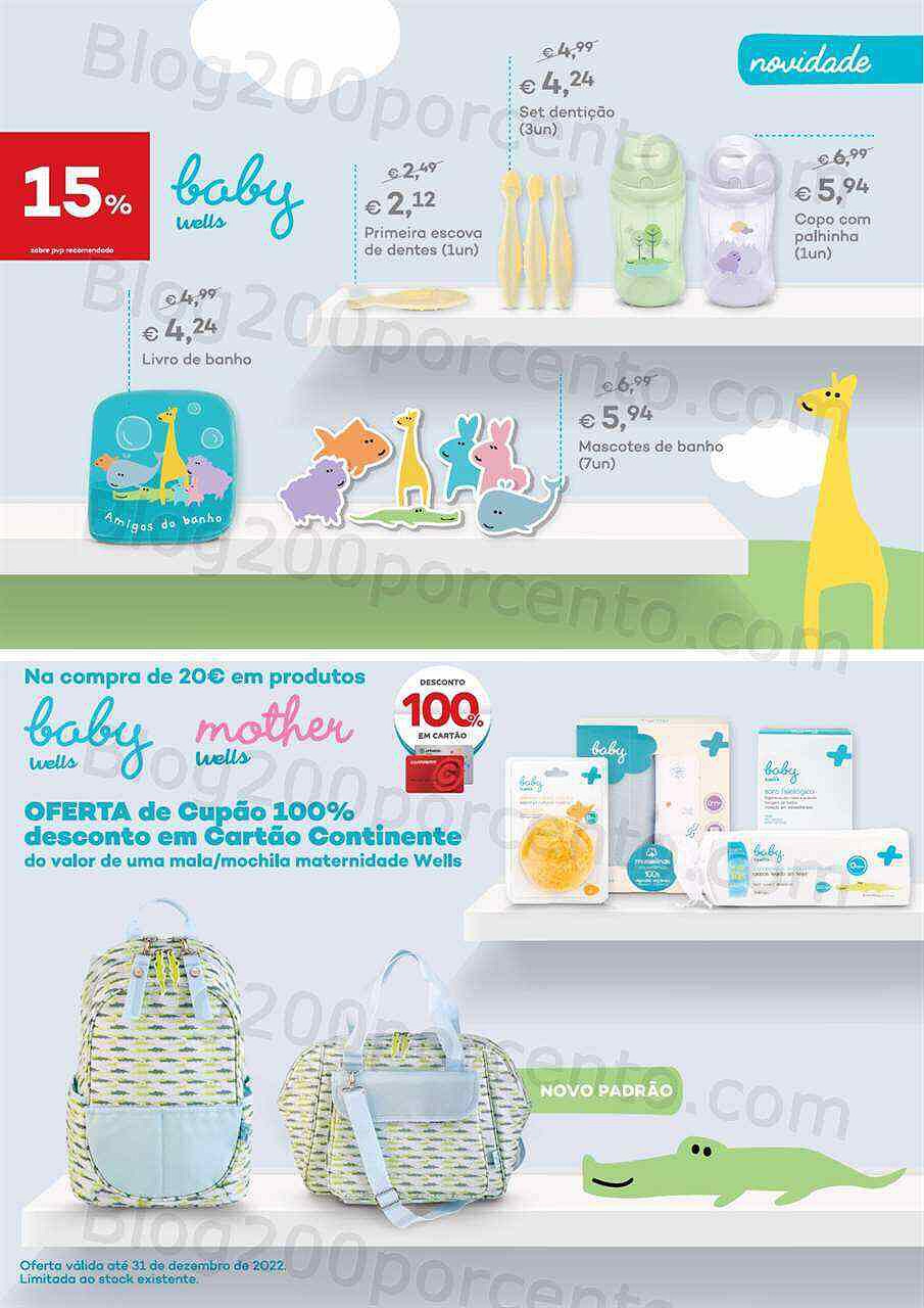 Antevisão Folheto WELLS Bebé Promoções de 23 agosto a 26 setembro