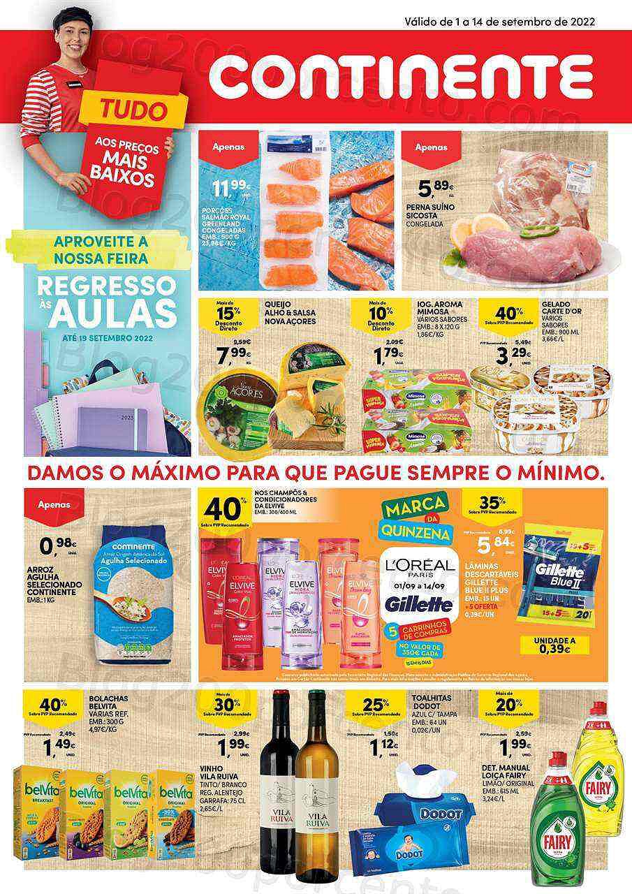 Antevisão Folheto CONTINENTE Açores Promoções de 1 a 14 setembro