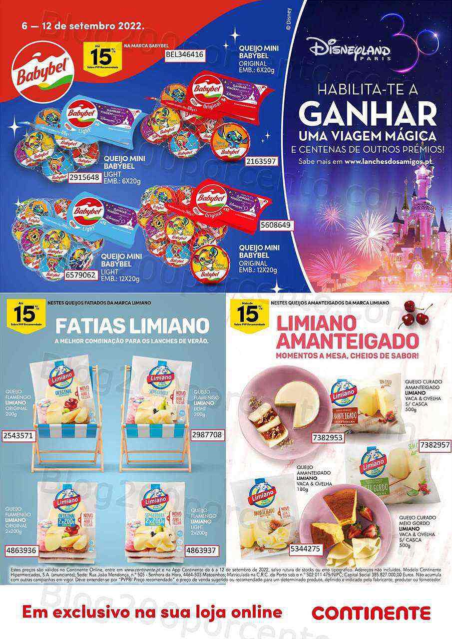 Antevisão Folheto CONTINENTE Extra Queijos Promoções de 6 a 12 setembro