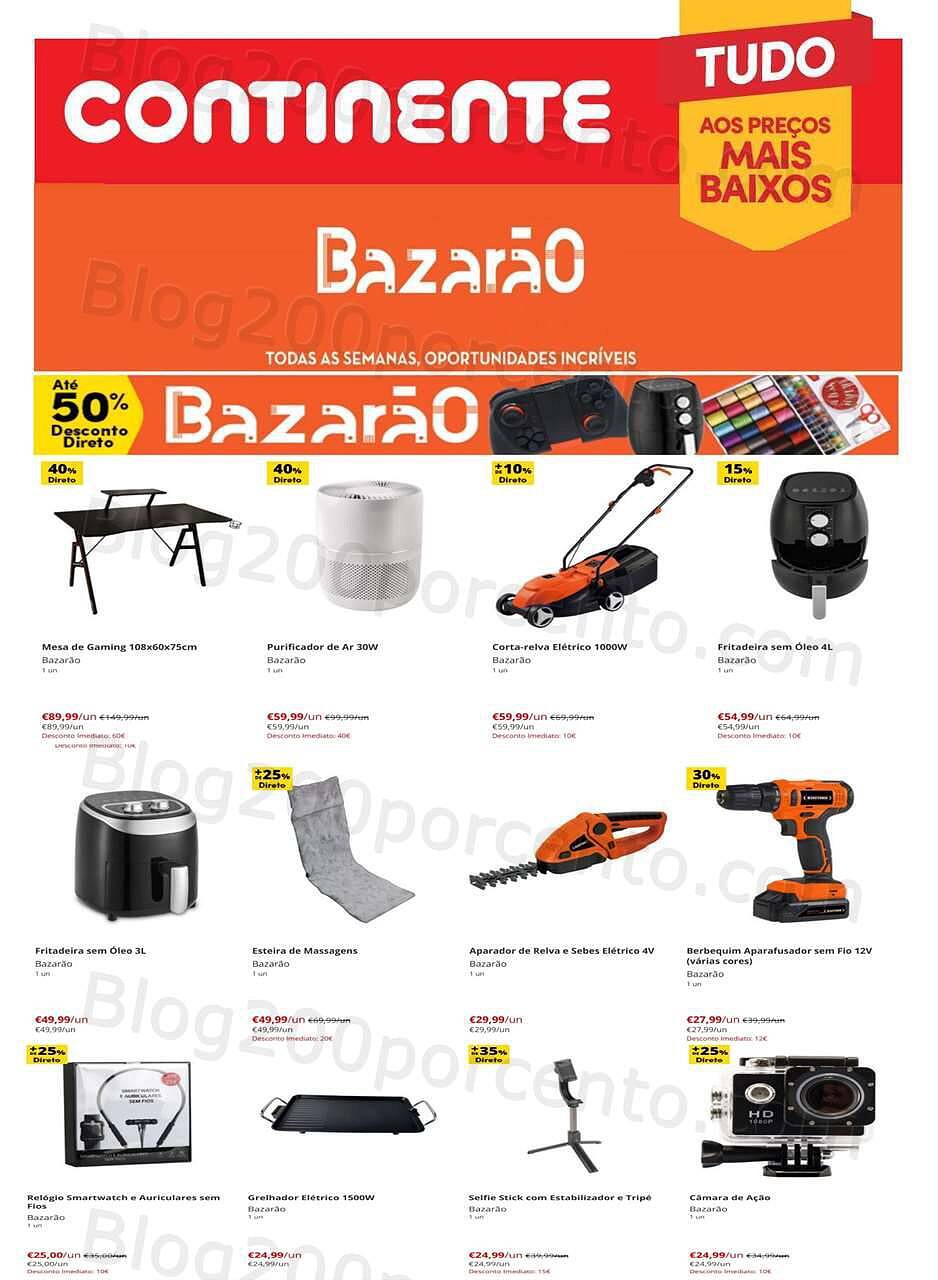 Antevisão Folheto CONTINENTE Bazarão Promoções de 30 agosto a 5 setembro