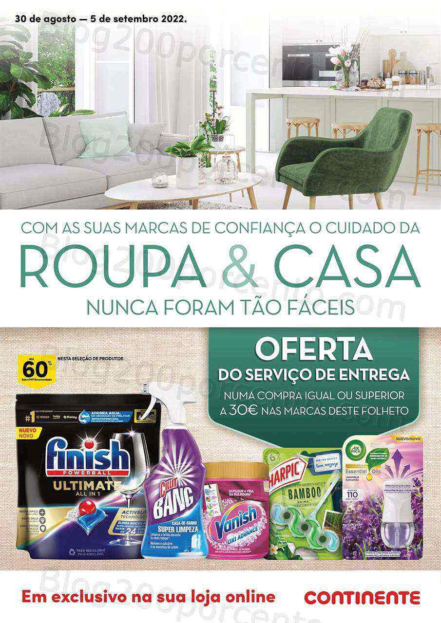 Antevisão Folheto CONTINENTE Extra Casa Limpa Promoções de 30 agosto a 5 setembro