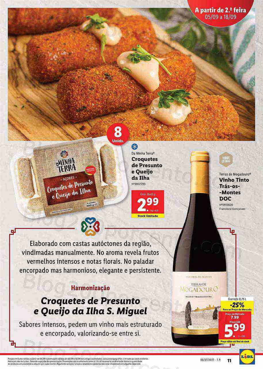 Antevisão Folheto LIDL Feira Queijos Enchidos e Vinhos - 5 a 11 setembro