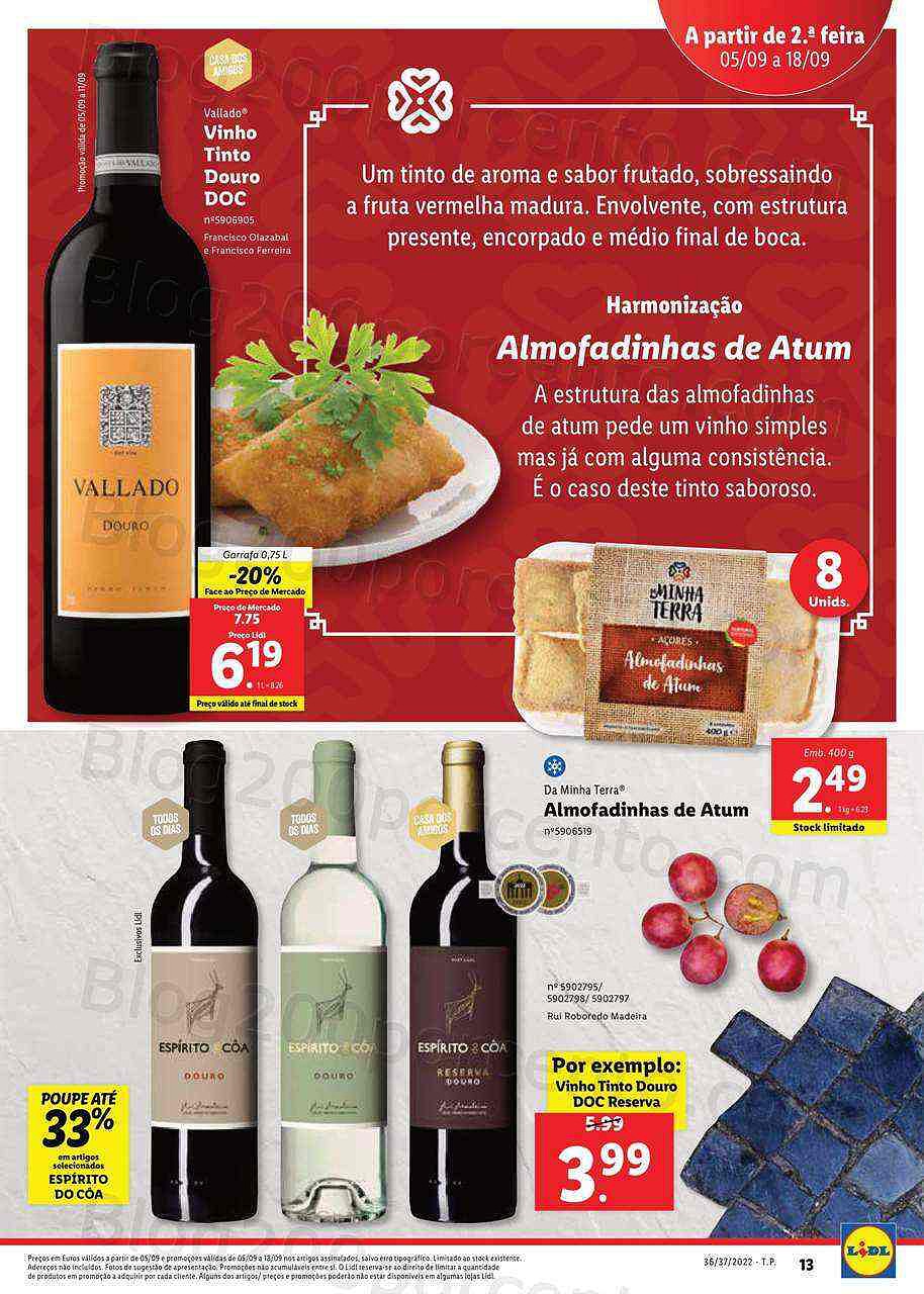 Antevisão Folheto LIDL Feira Queijos Enchidos e Vinhos - 5 a 11 setembro