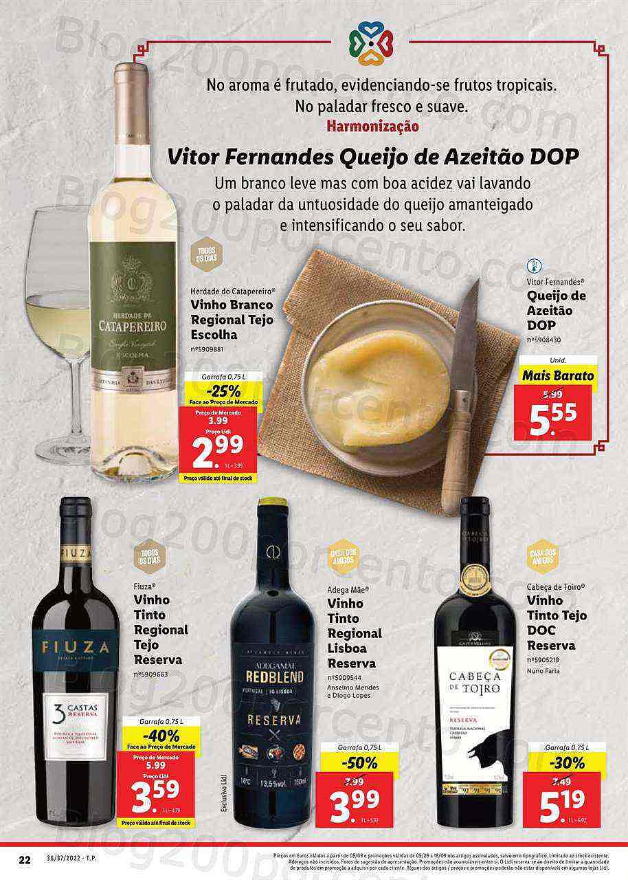 Antevisão Folheto LIDL Feira Queijos Enchidos e Vinhos - 5 a 11 setembro