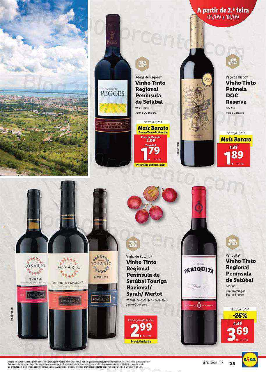 Antevisão Folheto LIDL Feira Queijos Enchidos e Vinhos - 5 a 11 setembro