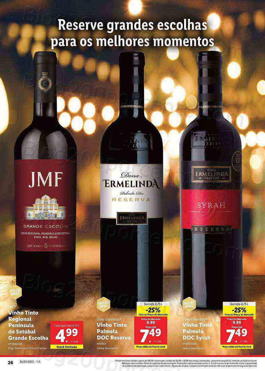 Antevisão Folheto LIDL Feira Queijos Enchidos e Vinhos - 5 a 11 setembro