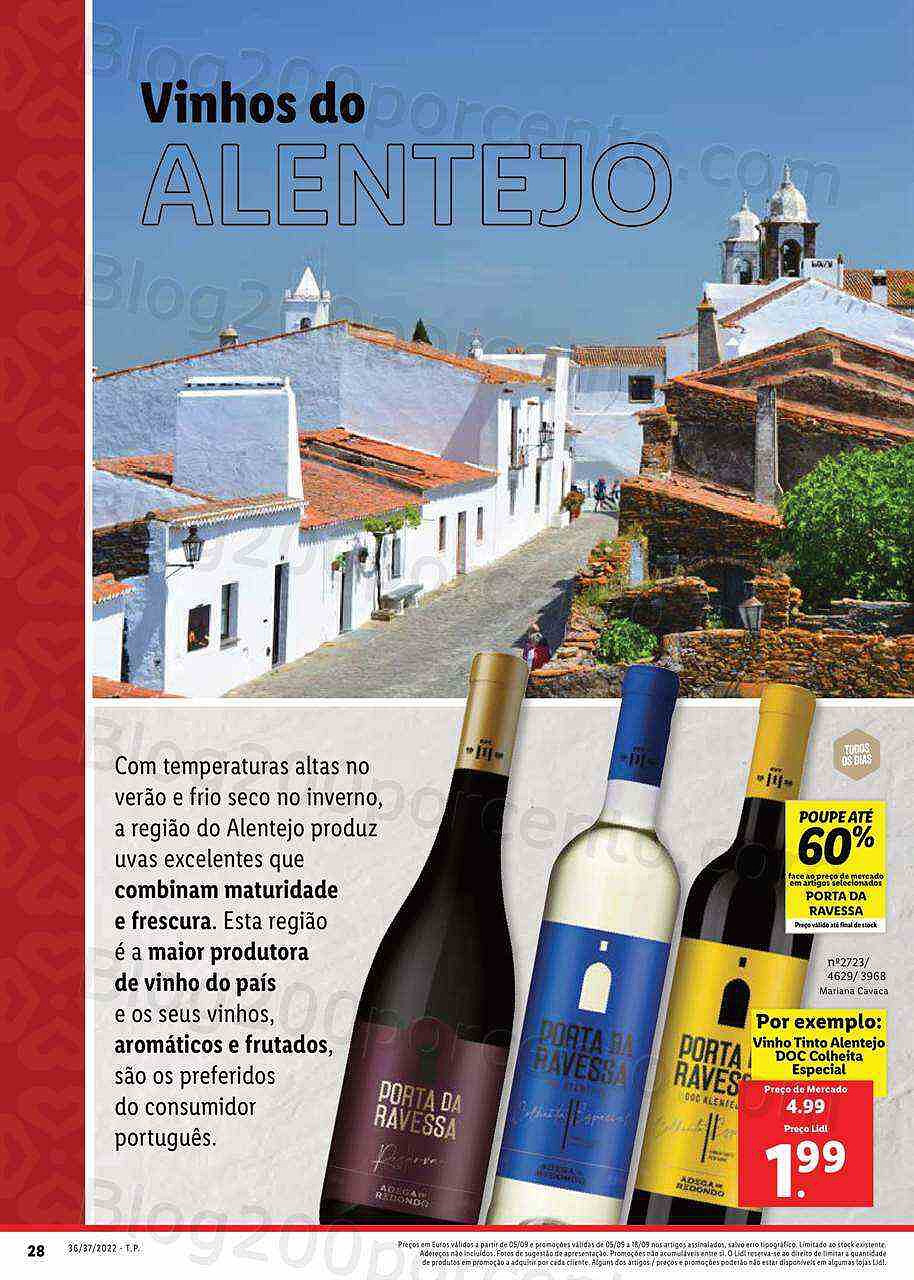 Antevisão Folheto LIDL Feira Queijos Enchidos e Vinhos - 5 a 11 setembro
