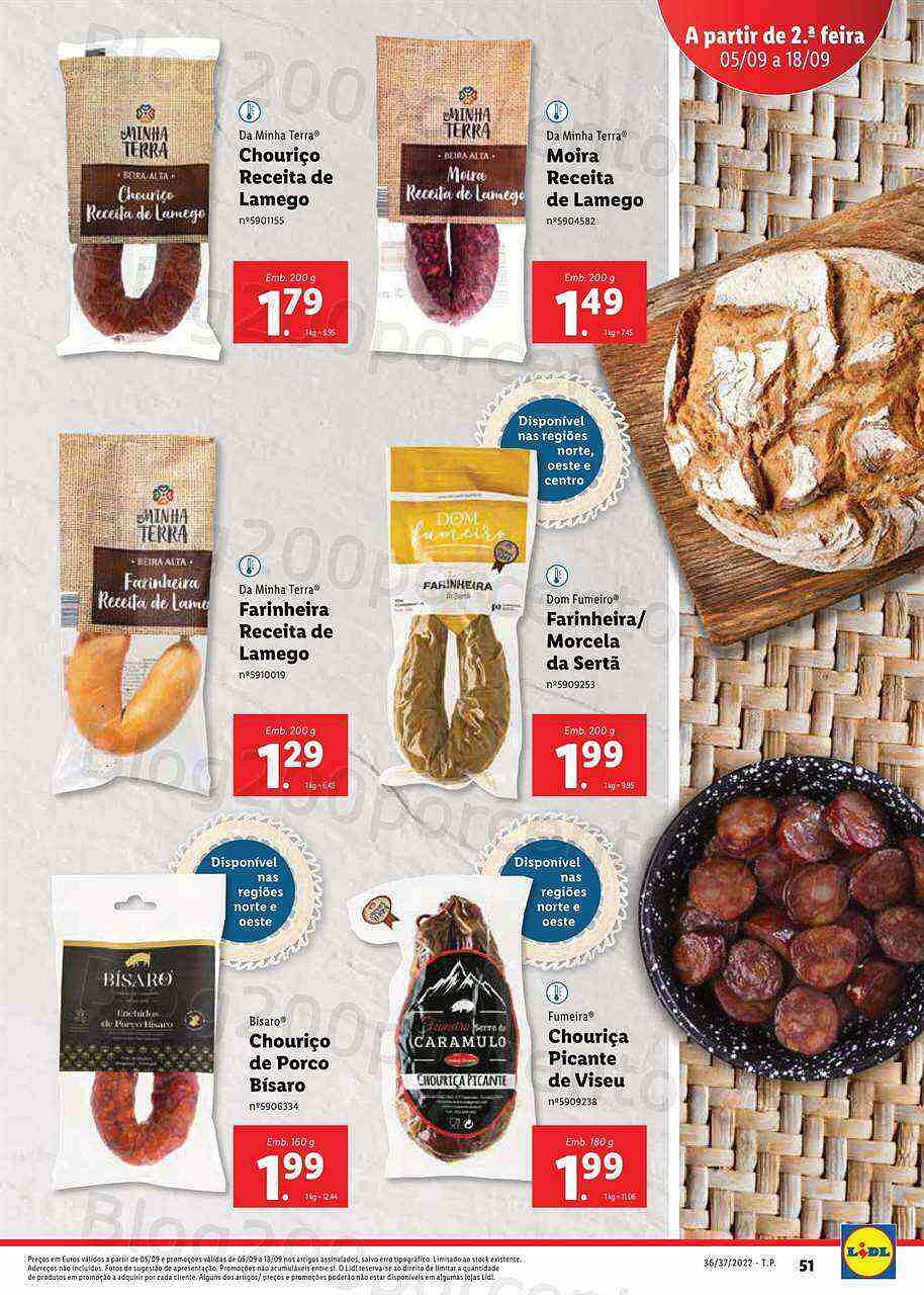 Antevisão Folheto LIDL Feira Queijos Enchidos e Vinhos - 5 a 11 setembro