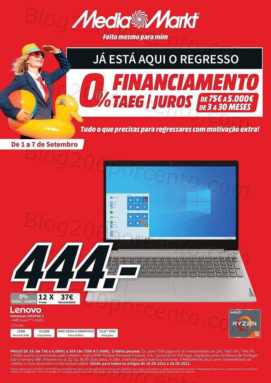 Antevisão Folheto MEDIA MARKT Promoções de 1 a 7 setembro