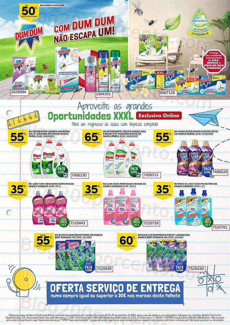Antevisão Folheto CONTINENTE Extra Higiene Promoções de 6 a 19 setembro