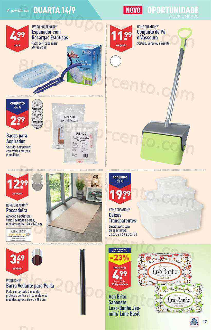 Antevisão Folheto ALDI Bazar Promoções a Partir de 14 setembro