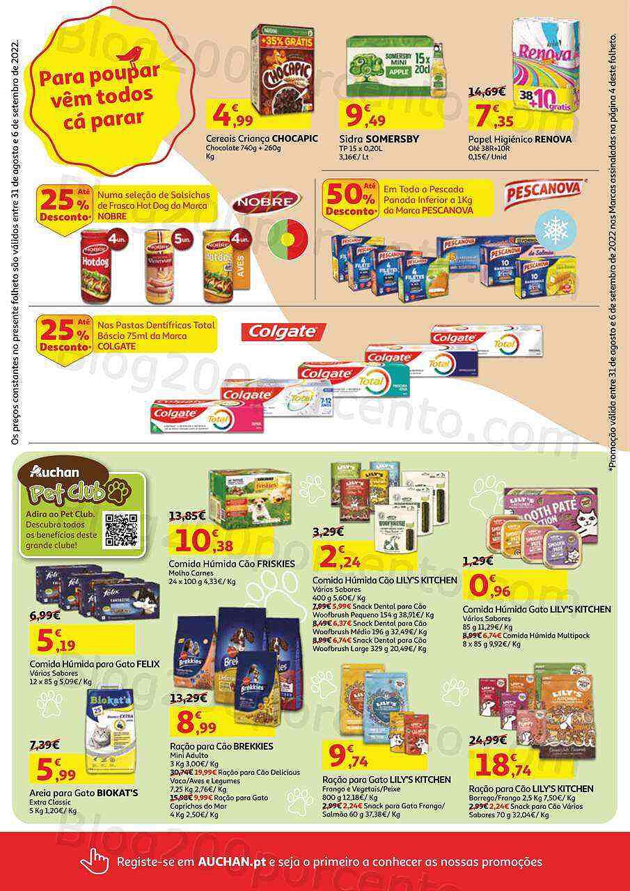 Antevisão Folheto AUCHAN Semanal Promoções de 31 agosto a 6 setembro