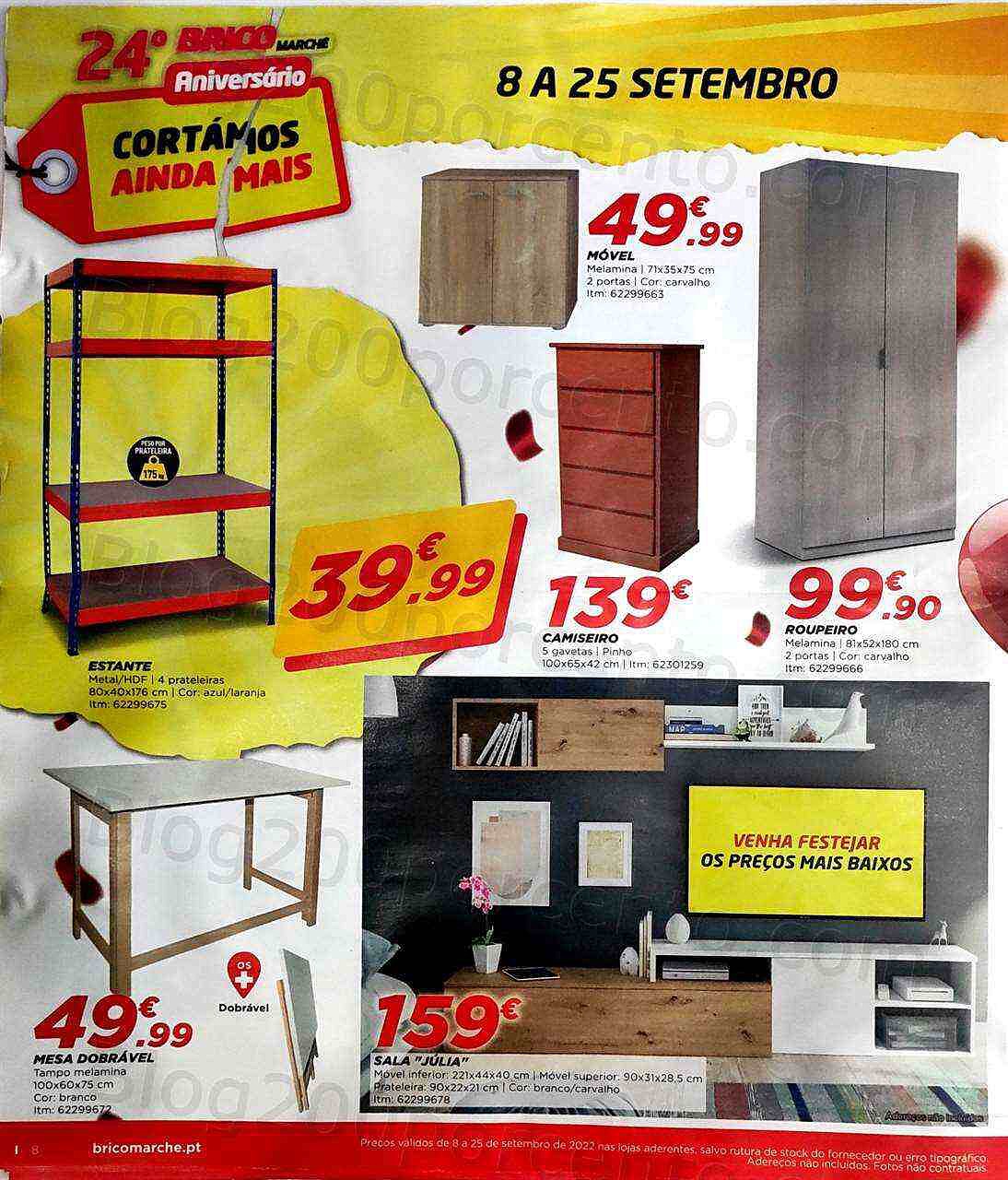 Antevisão Folheto BRICOMARCHÉ Aniversário Promoções de 8 a 25 setembro