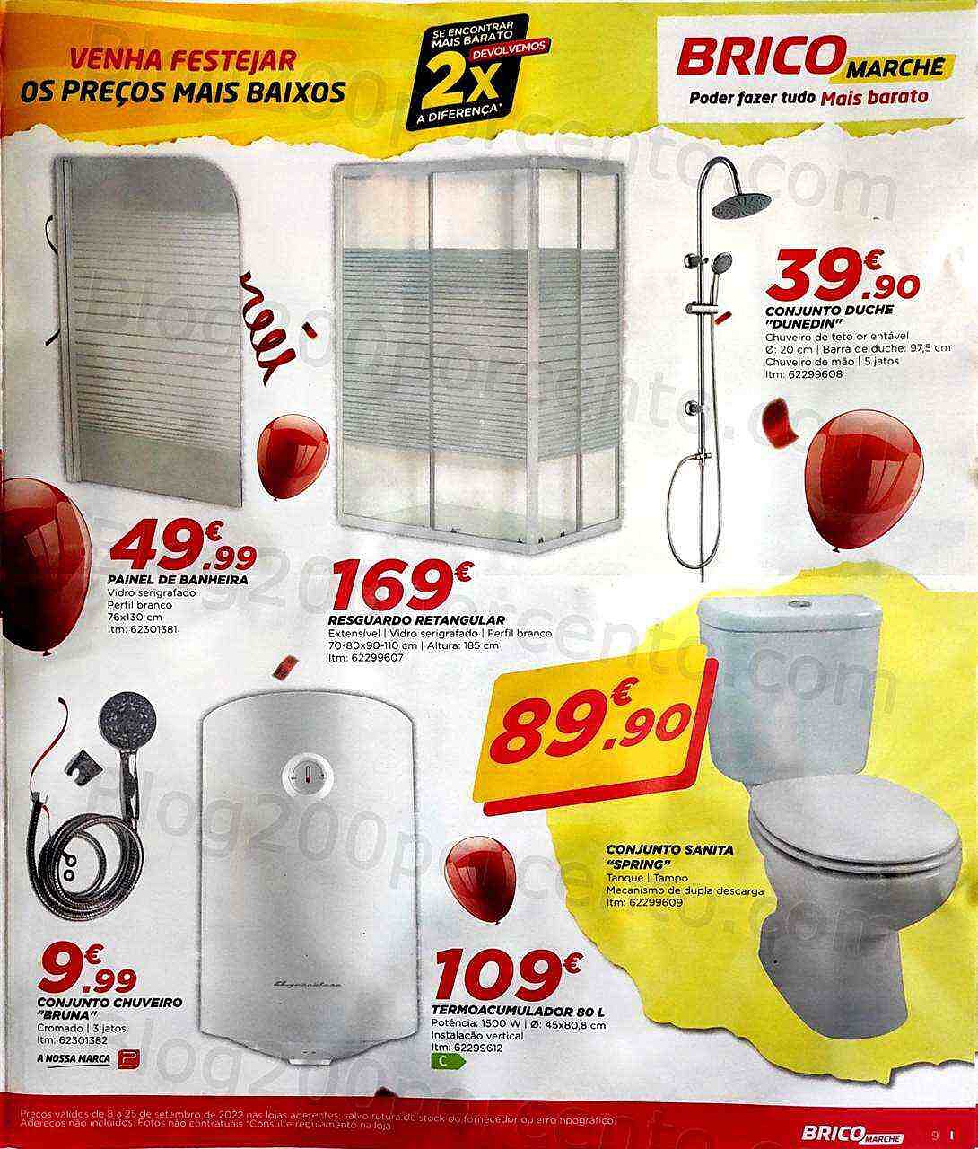 Antevisão Folheto BRICOMARCHÉ Aniversário Promoções de 8 a 25 setembro