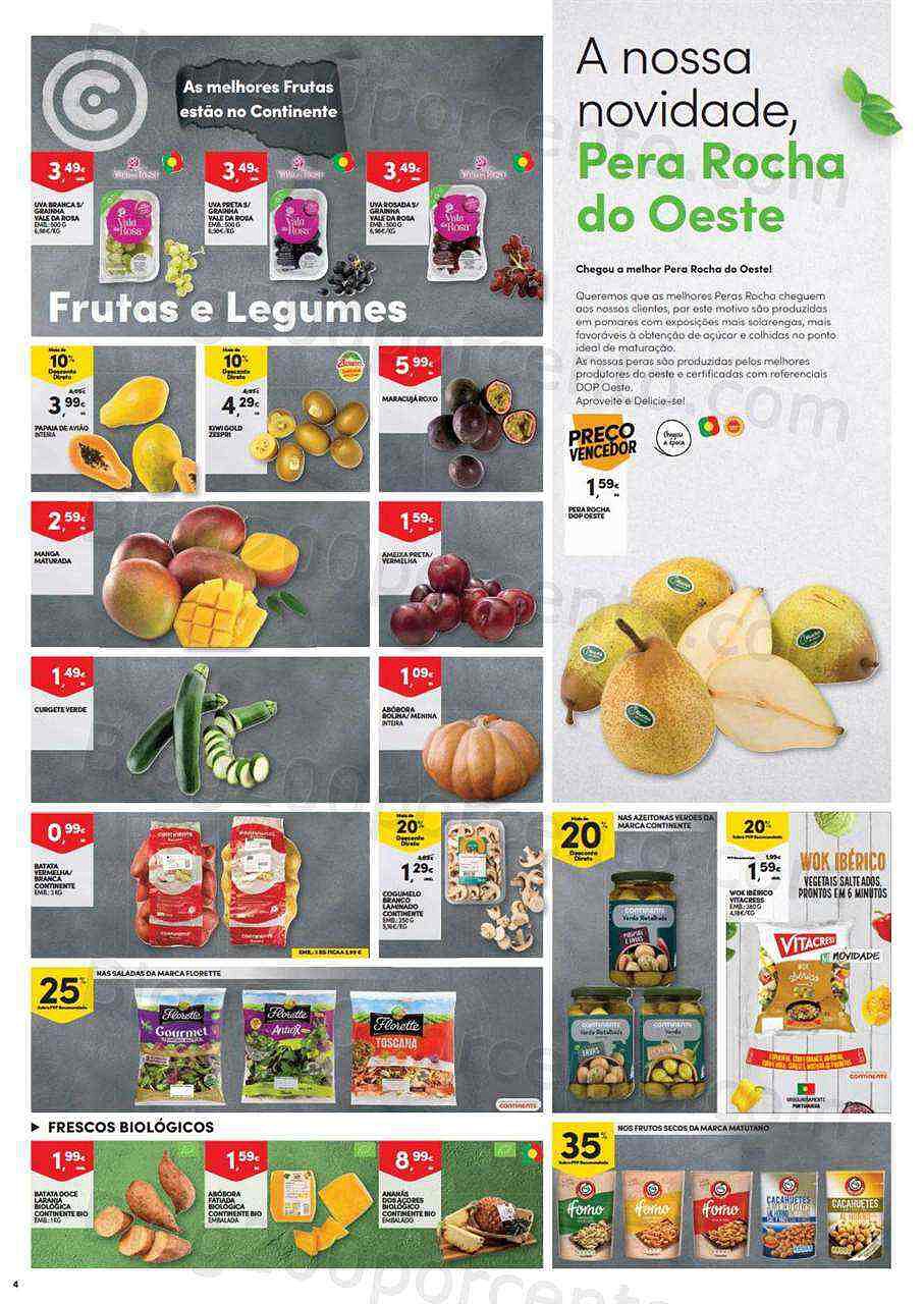 Antevisão Folheto CONTINENTE Frescos Promoções de 6 a 12 setembro