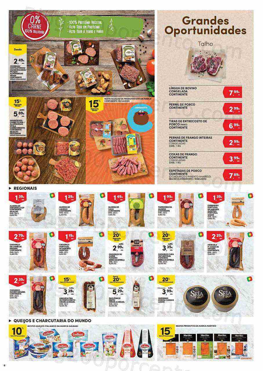 Antevisão Folheto CONTINENTE Frescos Promoções de 6 a 12 setembro