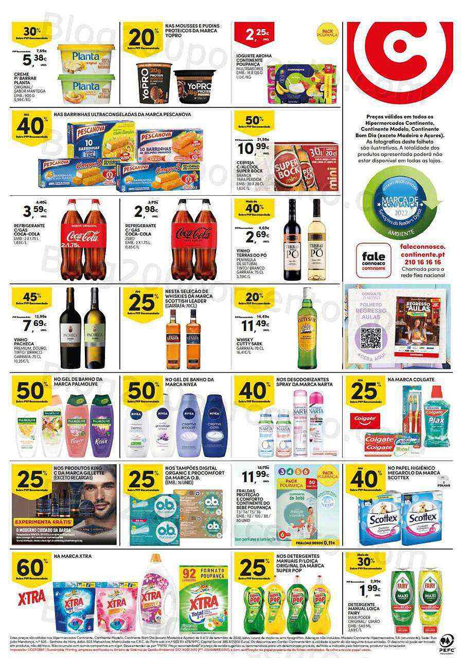 Antevisão Folheto CONTINENTE Promoções Fim de Semana - 9 a 12 setembro