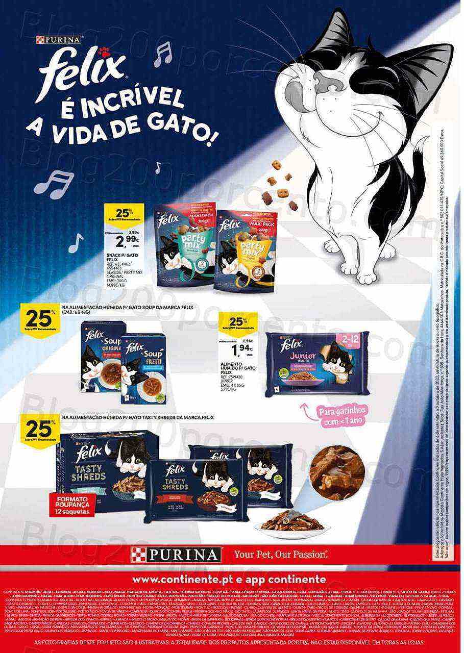 Antevisão Folheto CONTINENTE Pets Promoções de 6 setembro a 3 outubro