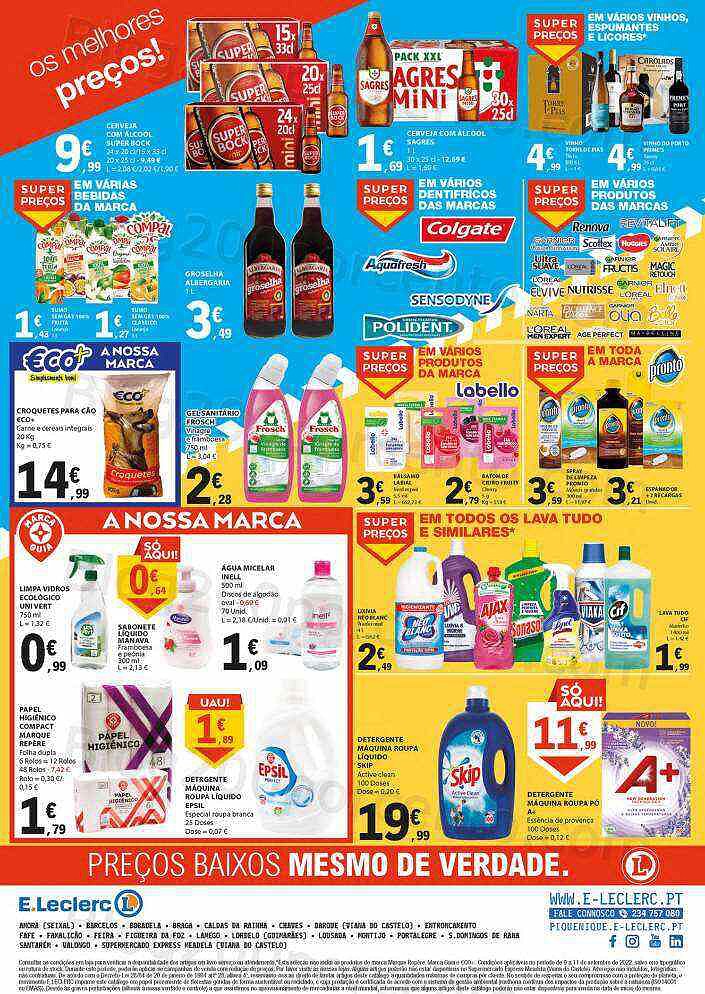 Antevisão Folheto E-LECLERC Promoções Fim de Semana - 9 a 11 setembro