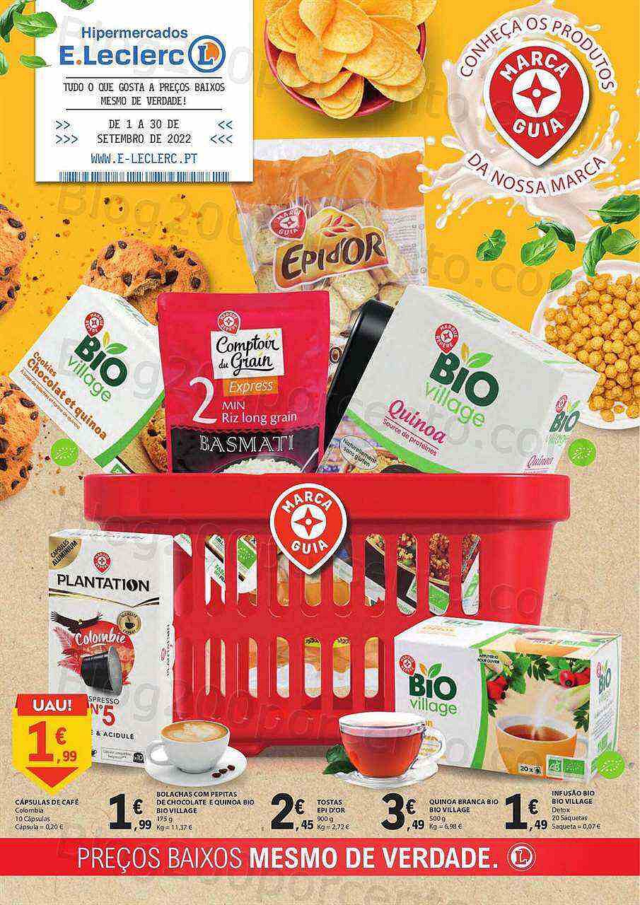 Antevisão Folheto E-LECLERC Marca Guia Promoções de 1 a 30 setembro