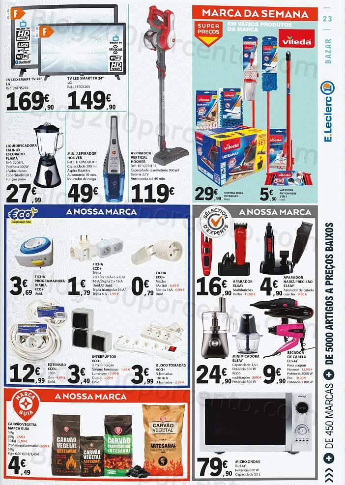 Antevisão Folheto E-LECLERC Bazar Promoções de 8 a 14 setembro