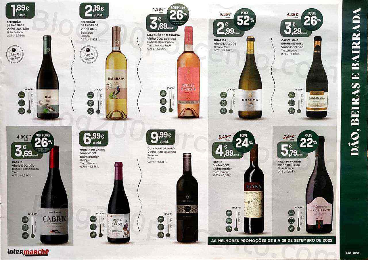 Antevisão Folheto INTERMARCHÉ Feira de Vinhos Promoções de 8 a 28 setembro