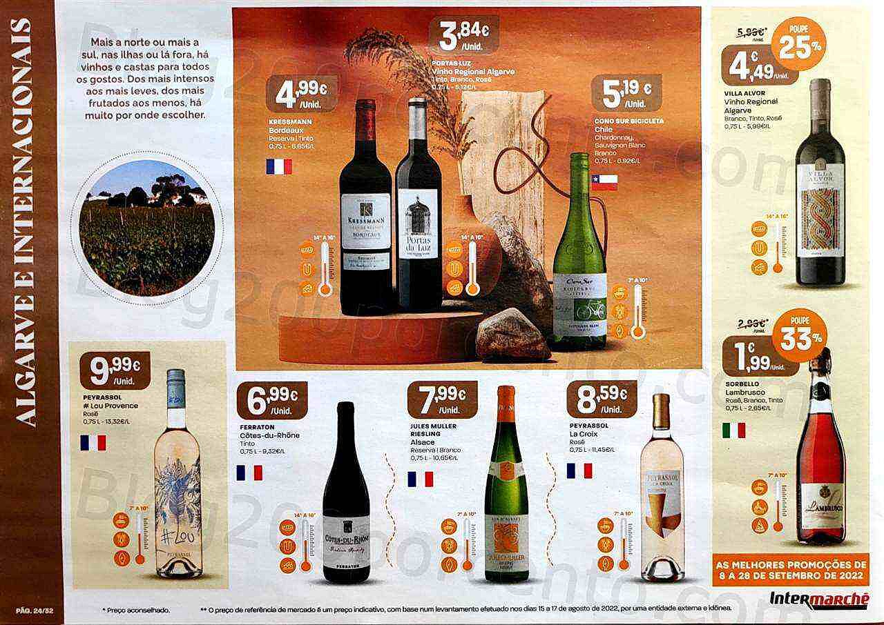 Antevisão Folheto INTERMARCHÉ Feira de Vinhos Promoções de 8 a 28 setembro