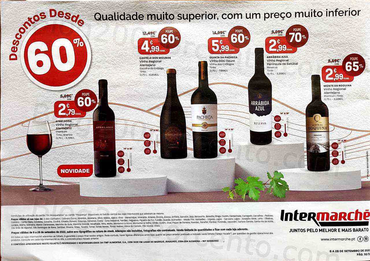Antevisão Folheto INTERMARCHÉ Feira de Vinhos Promoções de 8 a 28 setembro