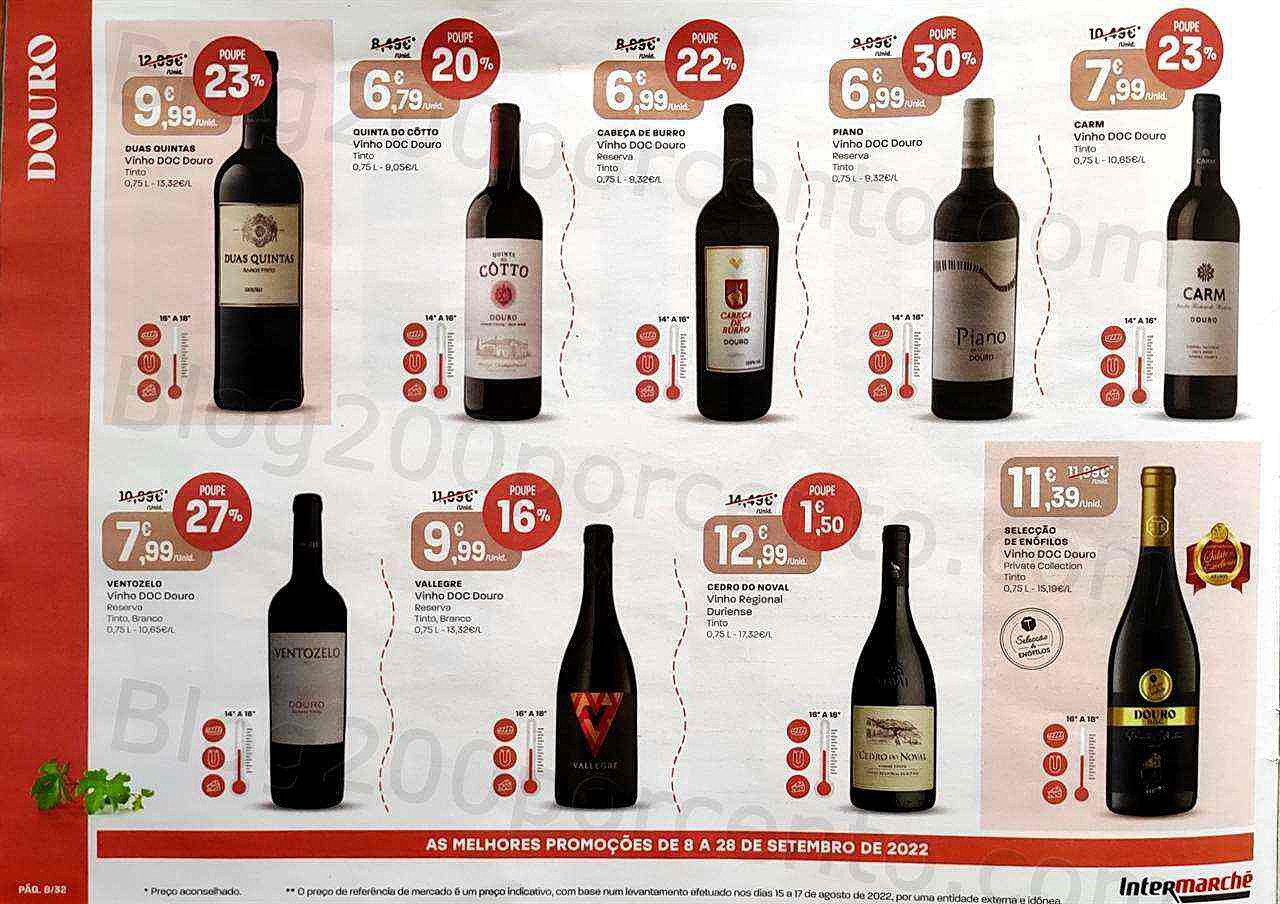 Antevisão Folheto INTERMARCHÉ Feira de Vinhos Promoções de 8 a 28 setembro
